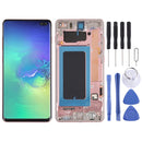 LCD Screen and Digitizer Full Assembly with Frame for Samsung Galaxy S10+(Pink)