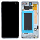 LCD Screen and Digitizer Full Assembly with Frame for Samsung Galaxy S10+(Blue)