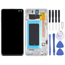 LCD Screen and Digitizer Full Assembly with Frame for Samsung Galaxy S10+(Silver)