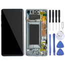 LCD Screen and Digitizer Full Assembly with Frame for Galaxy S10 (Blue)