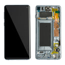 LCD Screen and Digitizer Full Assembly with Frame for Galaxy S10 (Blue)