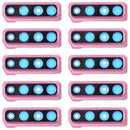 10 PCS Camera Lens Cover for Galaxy A9 (2018) A920F/DS (Pink)