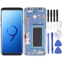 Super AMOLED Material LCD Screen and Digitizer Full Assembly with Frame for Galaxy S9+ / G965F / G965F / DS / G965U / G965W / G9650(Blue)