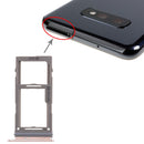 SIM Card Tray + Micro SD Card Tray for Samsung Galaxy S10+ / S10 / S10e(Rose Gold)