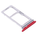 SIM Card Tray + Micro SD Card Tray for Samsung Galaxy S10+ / S10 / S10e(Red)