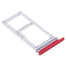SIM Card Tray + Micro SD Card Tray for Samsung Galaxy S10+ / S10 / S10e(Red)