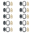 10 PCS Back Camera Bezel with Lens Cover & Adhesive for Galaxy J4, J400F/DS, J400G/DS (Black)