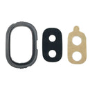 10 PCS Back Camera Bezel with Lens Cover & Adhesive for Galaxy J4, J400F/DS, J400G/DS (Black)