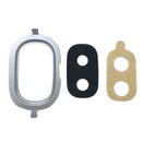 10 PCS Back Camera Bezel with Lens Cover & Adhesive for Galaxy J4, J400F/DS, J400G/DS (Blue)