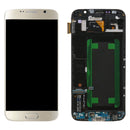 Original Super AMOLED LCD Screen For Samsung Galaxy S6 SM-G920F Digitizer Full Assembly with Frame (Gold)