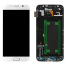 Original Super AMOLED LCD Screen For Samsung Galaxy S6 SM-G920F Digitizer Full Assembly with Frame (White)
