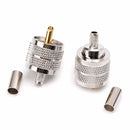 10 PCS UHF Male PL259 Plug Crimp Connector Adapter