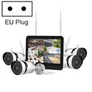 K8124-PE5323-P18 3.0 Million Pixels HD 12.5 inch Large Screen Wireless NVR Kit, EU Plug
