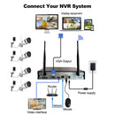K8204-PE5323-P18 3.0 Million Pixels HD Network WiFi Camera NVR Kit, UK Plug