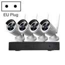 K8204-PE5322-S3 4CH 3.0 Million Pixels HD Wireless Camera NVR Kit, EU Plug