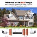 K8204-PE5322-S3 4CH 3.0 Million Pixels HD Wireless Camera NVR Kit, AU Plug