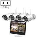 K8204-PE5322-S3 4CH 3.0 Million Pixels HD Wireless Camera NVR Kit with 12.5 inch Screen, US Plug
