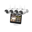 K8204-PE5322-S3 4CH 3.0 Million Pixels HD Wireless Camera NVR Kit with 12.5 inch Screen, US Plug