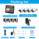 K8204-PE5322-S3 4CH 3.0 Million Pixels HD Wireless Camera NVR Kit with 12.5 inch Screen, EU Plug