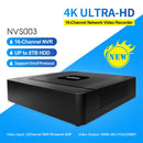 SriHome NVS003 4K Ultra HD 16 Channel Network Video Recorder, UK Plug