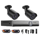 COTIER A2B5 720P 1.0 Mega Pixel 2 x Bullet AHD Cameras AHD DVR Kit, Support Night Vision / Motion Detection, IR Distance: 20m(Black)
