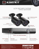 COTIER A2B5 720P 1.0 Mega Pixel 2 x Bullet AHD Cameras AHD DVR Kit, Support Night Vision / Motion Detection, IR Distance: 20m(Black)