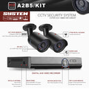 A4B5 4 Channel 720P 1.0 Mega Pixel 4 x Bullet AHD Cameras AHD DVR Kit, Support Night Vision / Motion Detection, IR Distance: 20m(Black)