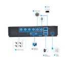 COTIER A4/Mini-MS 5 in 1 4-Channel Dual Stream H.264 1080N Mini AHD DVR, Support AHD / TVI / CVI / CVBS / IP Signal(Black)