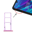 SIM Card Tray + SIM Card Tray + Micro SD Card Tray for Huawei Y6 Pro (2019) (Rose Red)