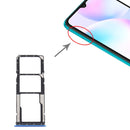 SIM Card Tray + SIM Card Tray + Micro SD Card Tray for Xiaomi Redmi 9A/Redmi 9C(Blue)