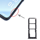 SIM Card Tray + SIM Card Tray + Micro SD Card Tray for OPPO A91 CPH2001 CPH2021 PCPM00 (Black)