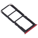 SIM Card Tray + SIM Card Tray + Micro SD Card Tray for OPPO A91 CPH2001 CPH2021 PCPM00 (Red)