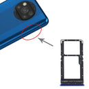 SIM Card Tray + SIM Card Tray / Micro SD Card Tray for Xiaomi Poco X3 / Poco X3 NFC(Blue)