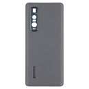 Original Leather Material Battery Back Cover for OPPO Find X2 Pro CPH2025 PDEM30(Black)