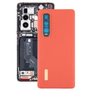 Original Leather Material Battery Back Cover for OPPO Find X2 Pro CPH2025 PDEM30(Orange)
