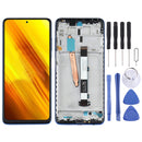 Original LCD Screen and Digitizer Full Assembly With Frame for Xiaomi Poco X3 NFC / Poco X3(Blue)
