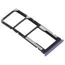 SIM Card Tray + SIM Card Tray + Micro SD Card Tray for Xiaomi Redmi Note 9 5G / Redmi Note 9T M2007J22G M2007J22C(Purple)