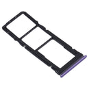 SIM Card Tray + SIM Card Tray + Micro SD Card Tray for Xiaomi Redmi Note 9 5G / Redmi Note 9T M2007J22G M2007J22C(Purple)