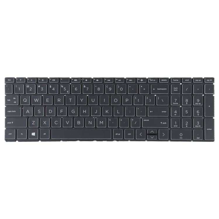 US Version Keyboard with Keyboard Backlight for HP 15-DA 15-DA0002DX 15-DA0008CA 15-DB 15-DB0003CA TPN-C135 TPN-C136 (Black)