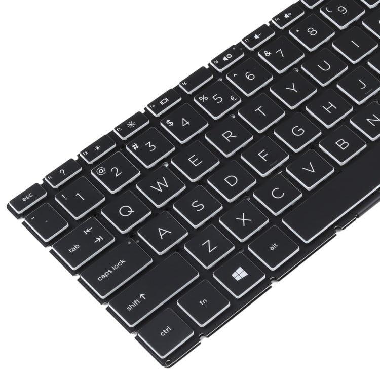 US Version Keyboard with Keyboard Backlight for HP 15-DA 15-DA0002DX 15-DA0008CA 15-DB 15-DB0003CA TPN-C135 TPN-C136 (Black)