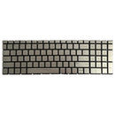 US Version Keyboard with Keyboard Backlight for HP 15-DA 15-DA0002DX 15-DA0008CA 15-DB 15-DB0003CA TPN-C135 TPN-C136 (Silver)