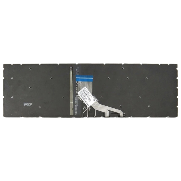 US Version Keyboard with Keyboard Backlight for HP 15-DA 15-DA0002DX 15-DA0008CA 15-DB 15-DB0003CA TPN-C135 TPN-C136 (Silver)