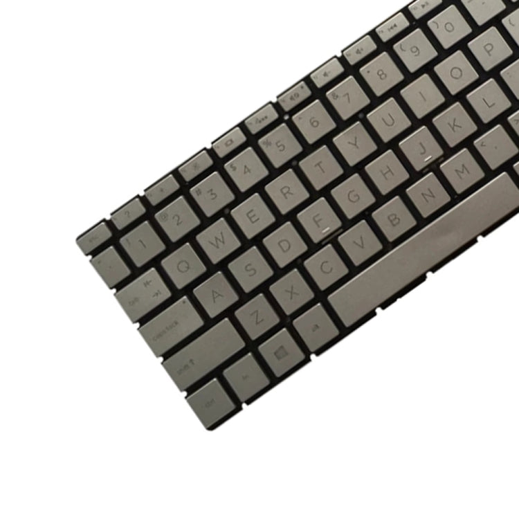 US Version Keyboard with Keyboard Backlight for HP 15-DA 15-DA0002DX 15-DA0008CA 15-DB 15-DB0003CA TPN-C135 TPN-C136 (Silver)