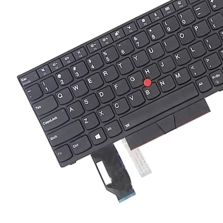 US Version Keyboard for Lenovo Thinkpad E580 E585 E590 E595 T590 P53S L580 L590 P52 P72 P53 P73 (Black)