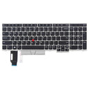 US Version Keyboard for Lenovo Thinkpad E580 E585 E590 E595 T590 P53S L580 L590 P52 P72 P53 P73 (Silver)