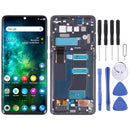 Original LCD Screen and Digitizer Full Assembly with Frame for TCL 10 Pro(Grey)