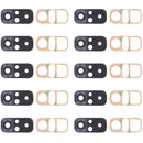 10 PCS Back Camera Lens for Xiaomi Redmi Note 10 4G M2101K7AI M2101K7AG(Black)