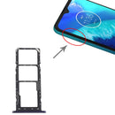 SIM Card Tray + SIM Card Tray + Micro SD Card Tray for Motorola Moto G8 Power Lite (Black)