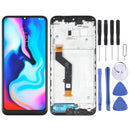 LCD Screen and Digitizer Full Assembly with Frame for Motorola Moto E7 Plus XT2081-1(Black)