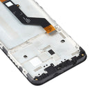 LCD Screen and Digitizer Full Assembly with Frame for Motorola Moto E7 Plus XT2081-1(Black)